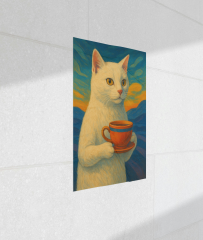 Kahve İçen Kedi