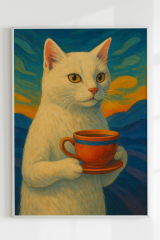 Kahve İçen Kedi