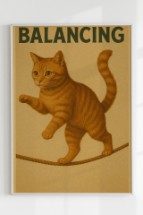 Balancing Orange Cat