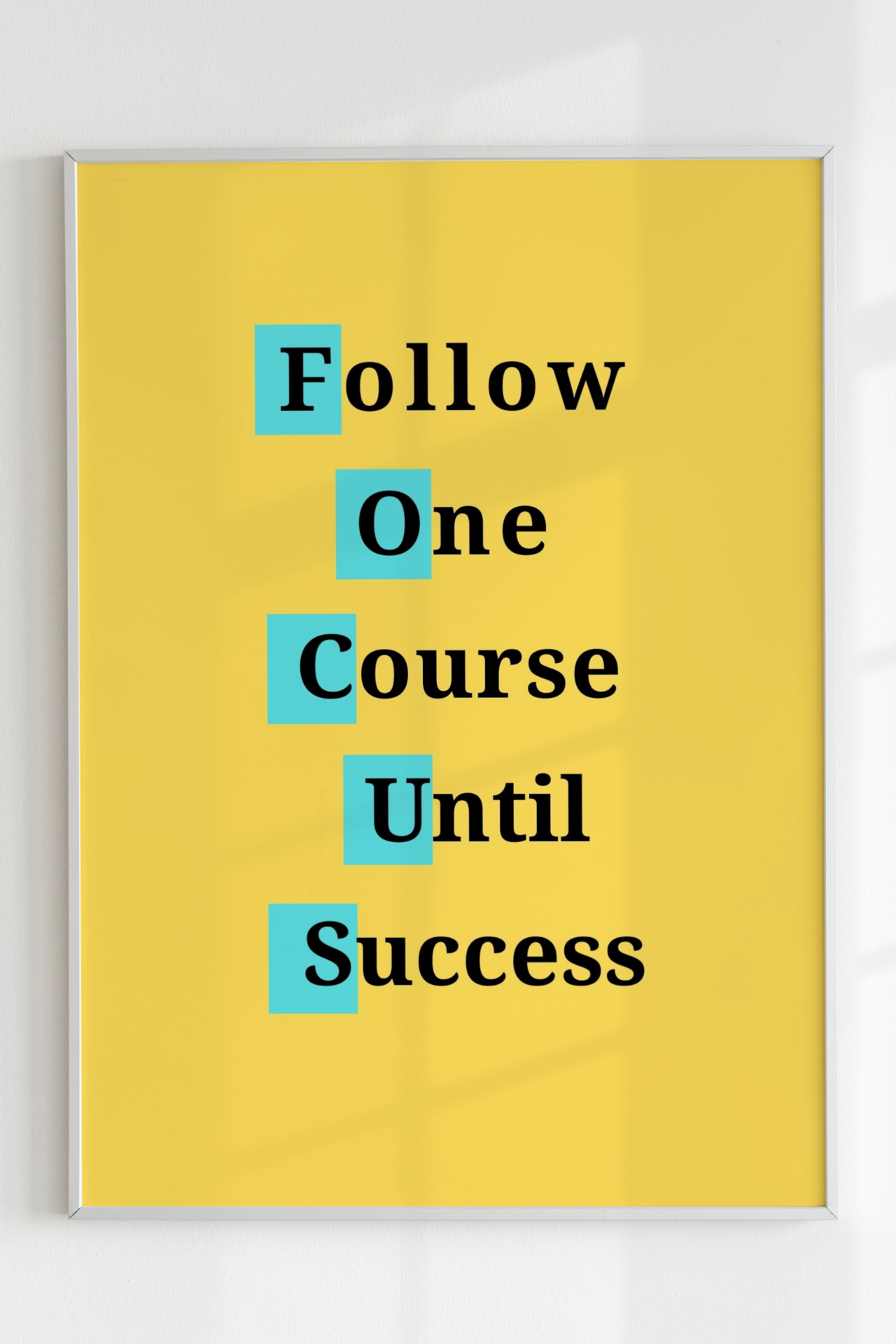 Follow One Course Until Success