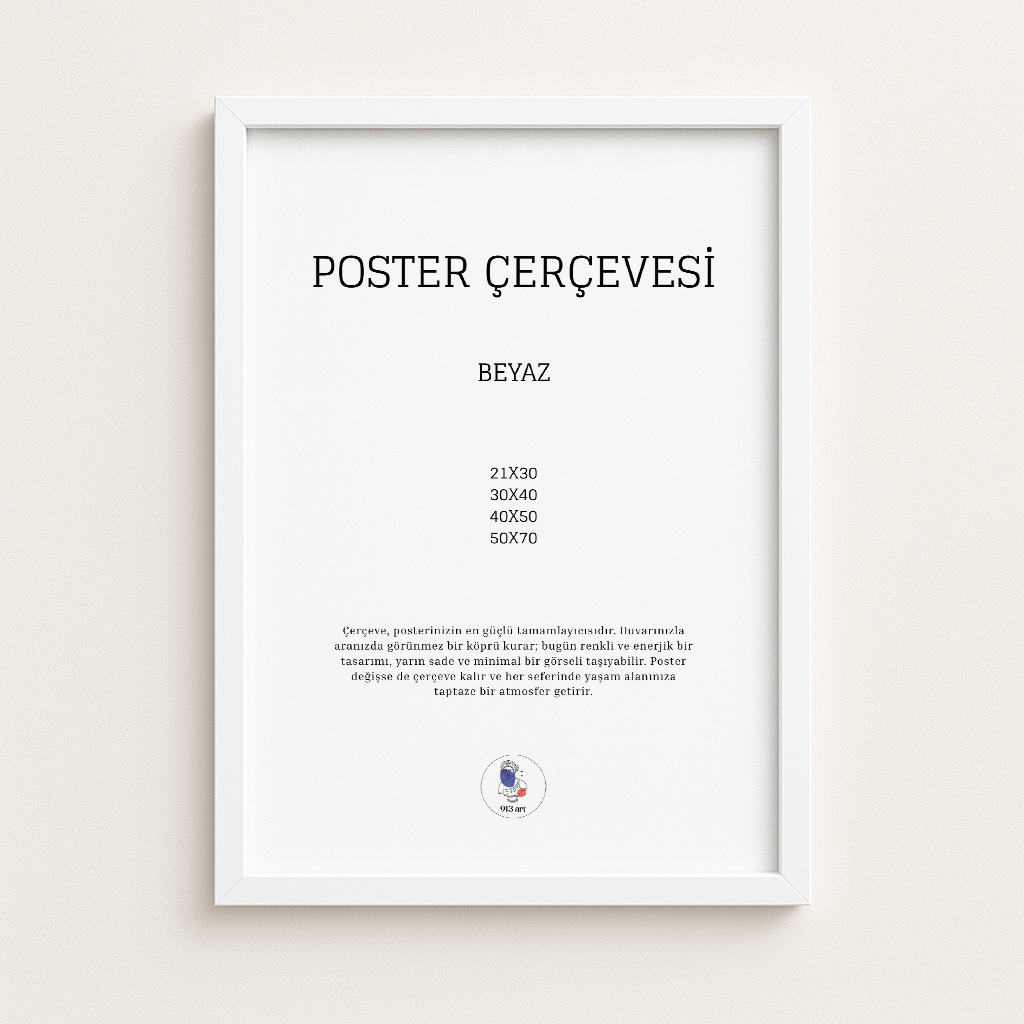 Beyaz Ahşap Çerçeve