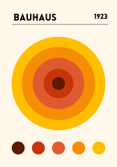 Bauhaus Orange Circles